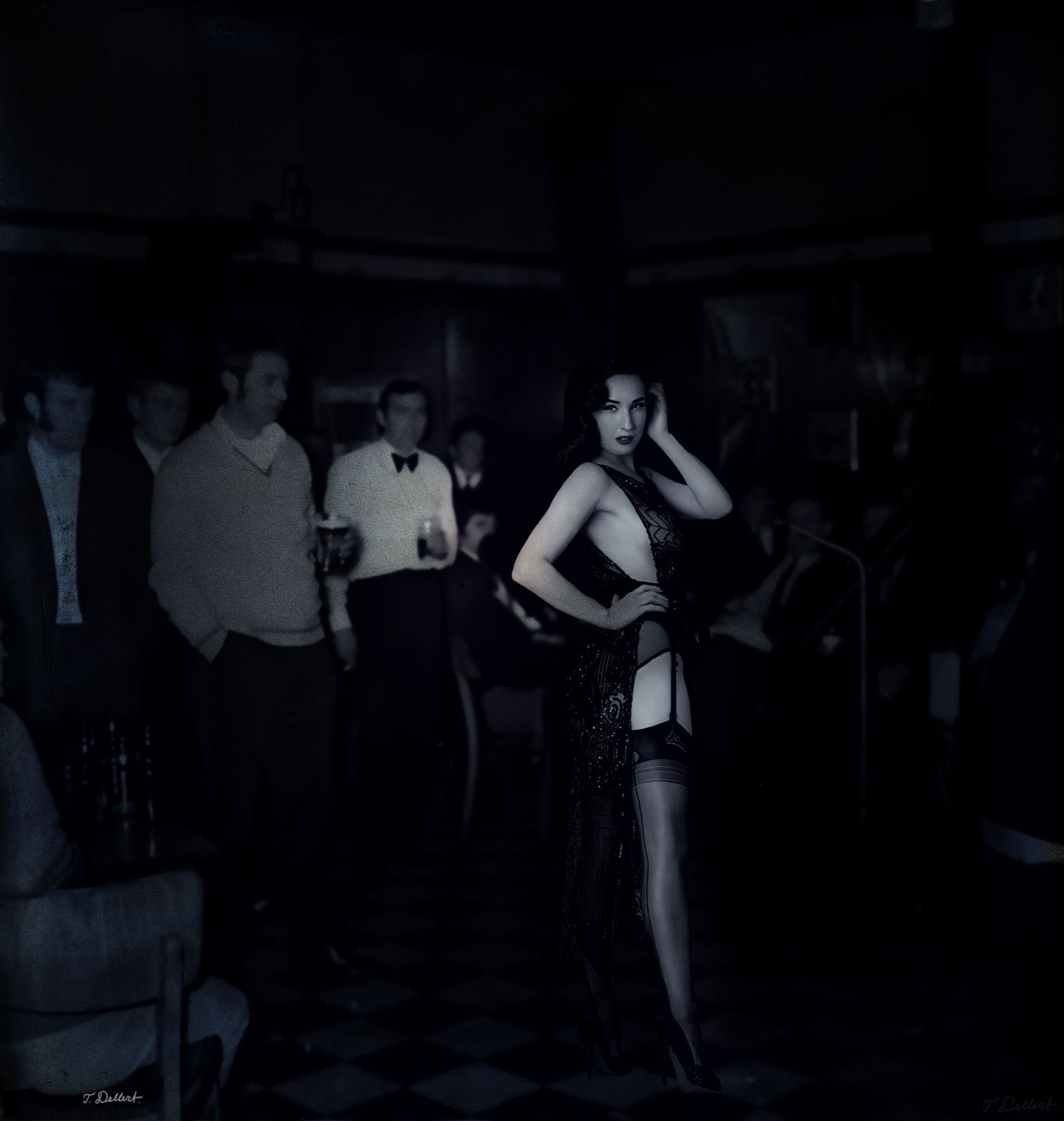 Dita standing out  in a 1960's Jazz Strip Tease  copy 2